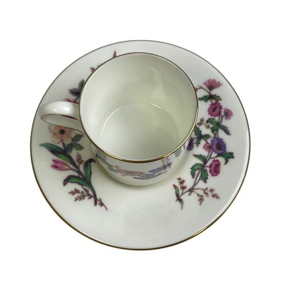 Vintage Wedgwood Devon Sprays England Cup & Saucer Floral Bone China Teacup Set - Picture 2 of 7